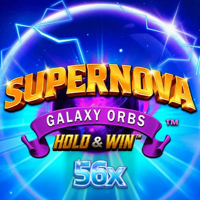 Interface do slot Supernova Galaxy Orbs com orbes coletores brilhantes