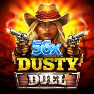 Interface do jogo Dusty Duel com temática de Velho Oeste